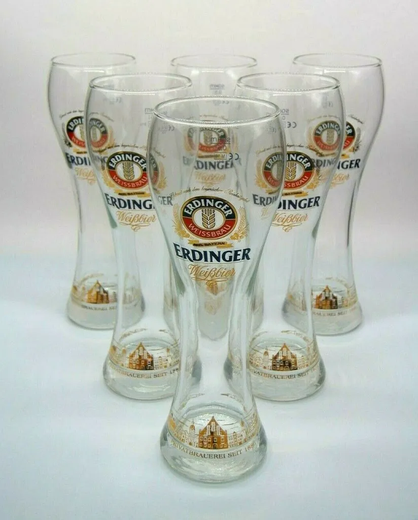 Erdinger Weizenbier Weissbier Gläser 0,5l - 6 Stück Exclusiv Edition – Bild 2