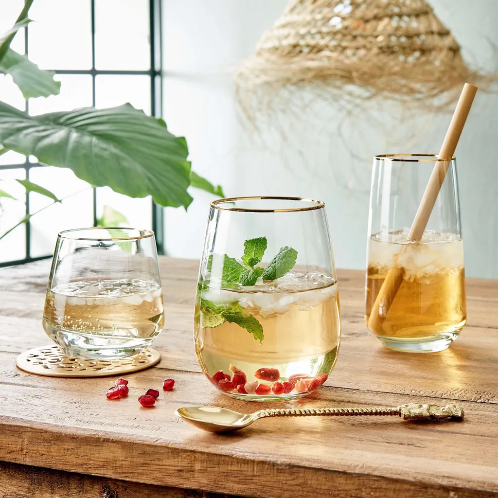 BUTLERS TOUCH OF GOLD 6x Gläser Mit Goldrand 345ml – Bild 2