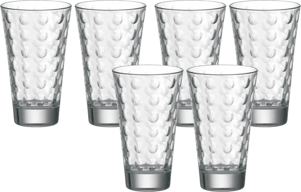 LEONARDO 012684 Optic Longdrinkbecher, Glas, 300 Ml, Ø 8 X 13 Cm, Klar (6 Stück) – Bild 3