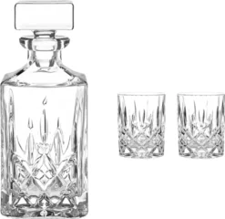 Nachtmann 0091899-0 Noblesse Whisky-Set, 1 X Karaffe/Dekanter + 2 X Whisky-Becher, Klar (1 Set)