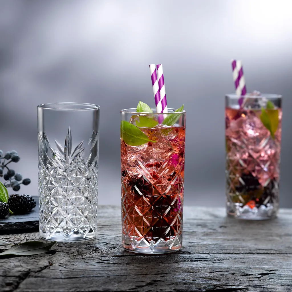 Pasabahce Timeless 520205 Longdrink Glas Wassergläser Kristall Design 4´er Set Transparent 365 Ml – Bild 19