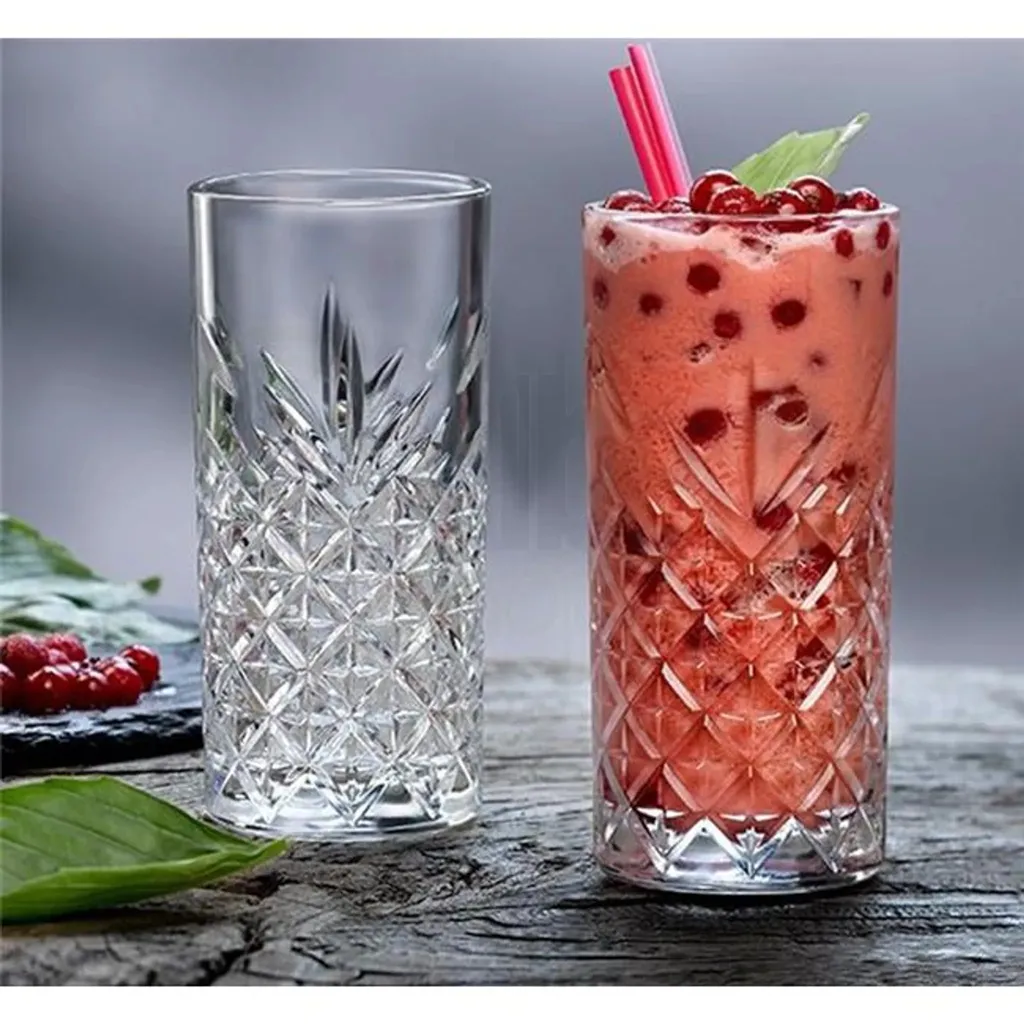 Pasabahce Timeless 520205 Longdrink Glas Wassergläser Kristall Design 4´er Set Transparent 365 Ml – Bild 6