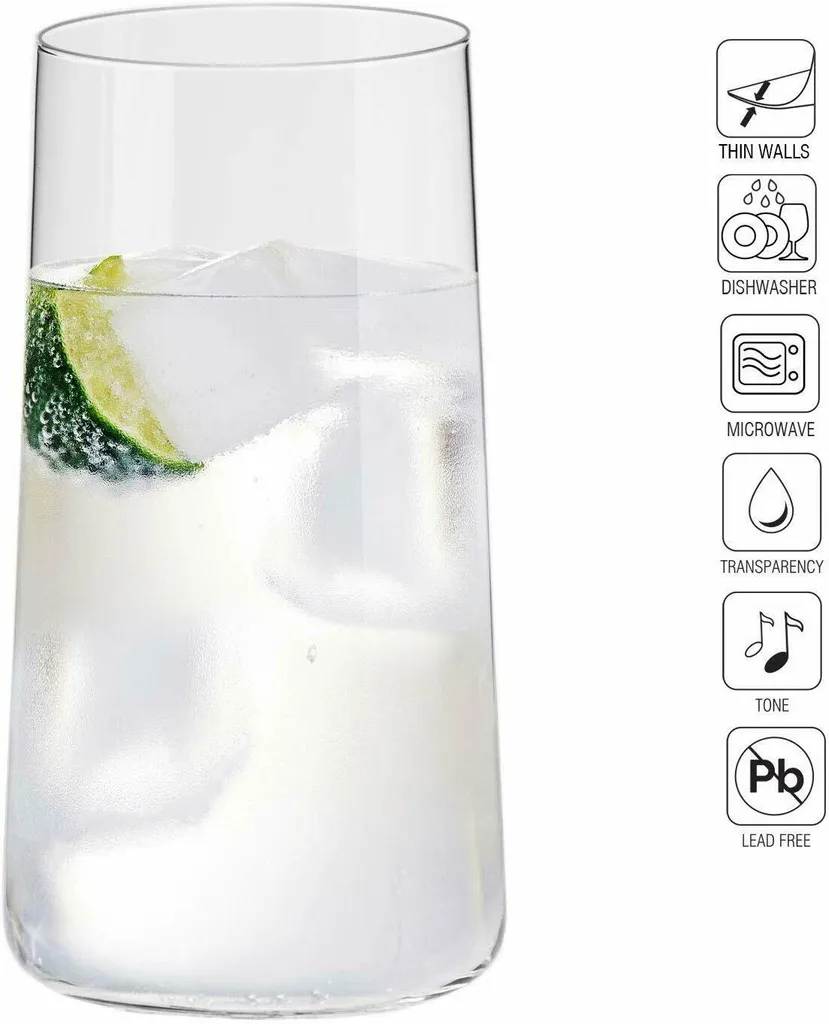 KROSNO Avant-Garde Longdrinkgläser, Set Von 6, 540 Ml – Bild 4