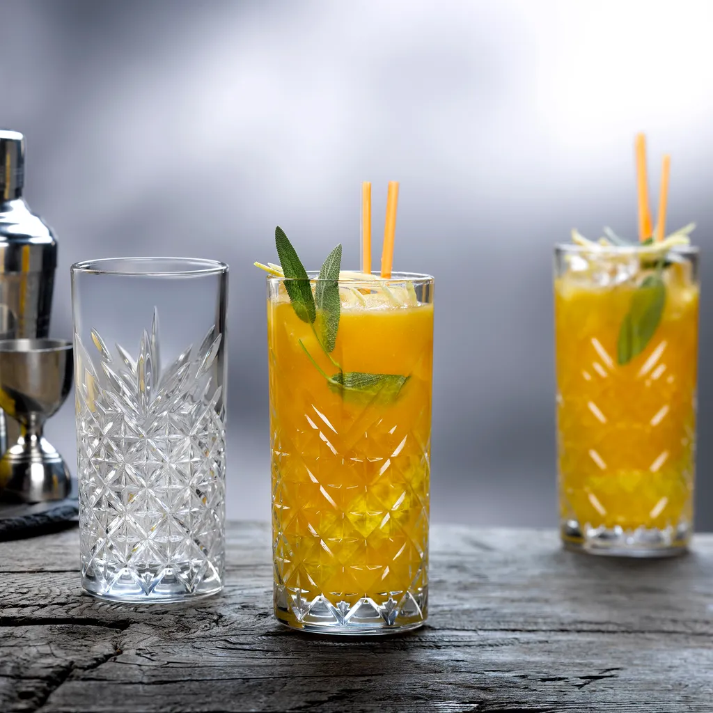 Pasabahce Timeless 520205 Longdrink Glas Wassergläser Kristall Design 4´er Set Transparent 365 Ml – Bild 12