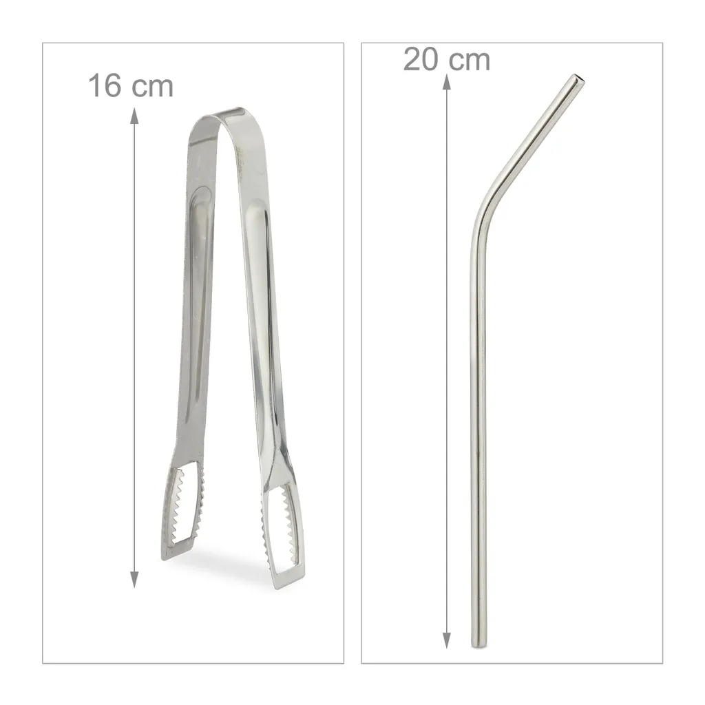 Relaxdays 4 Trinkgläser Mit Deckel Und Zubehör – Bild 5