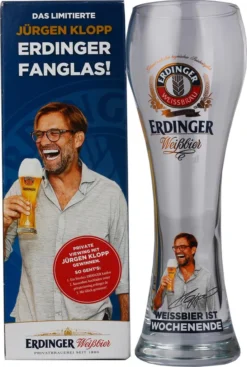 Erdinger Weizenbierglas Jürgen Klopp Limitierte Edition 0,5L