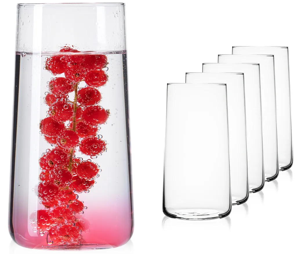 Trinkgläser Aus Glas 490ml (max. 550ml) Set 6 Teilig Wassergläser Groß