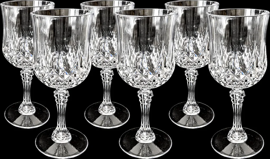 6er Set Kunststoff Weingläser Kristalleffekt 200ml / Ø7x16,5cm – Bild 4