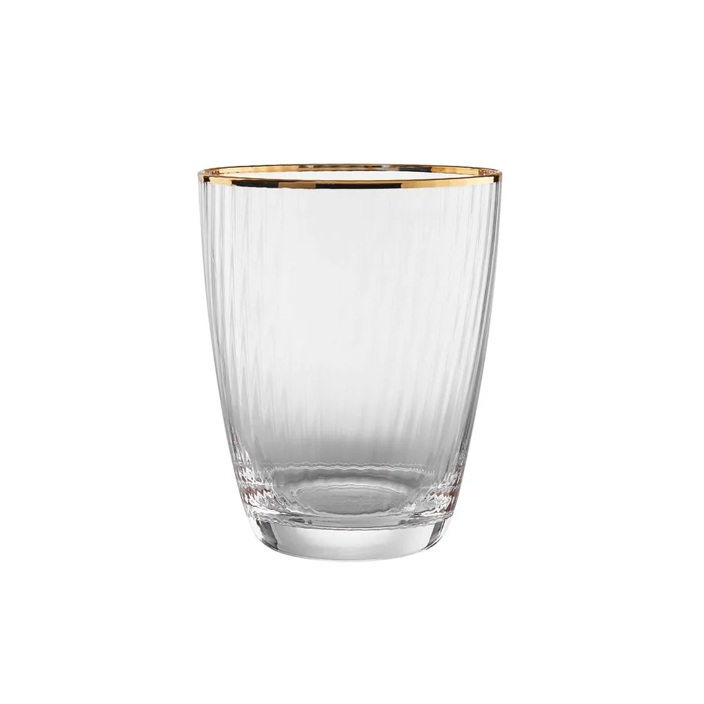 BUTLERS GOLDEN TWENTIES 4x Gläser Mit Goldrand Und Rillen 300ml – Bild 3