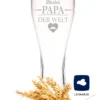 Leonardo Weizenglas Mit Gravur - Bester Papa Der Welt - Geschenk Für Papa Ideal Als Vatertagsgeschenk 0,5l Bierglas Weiz