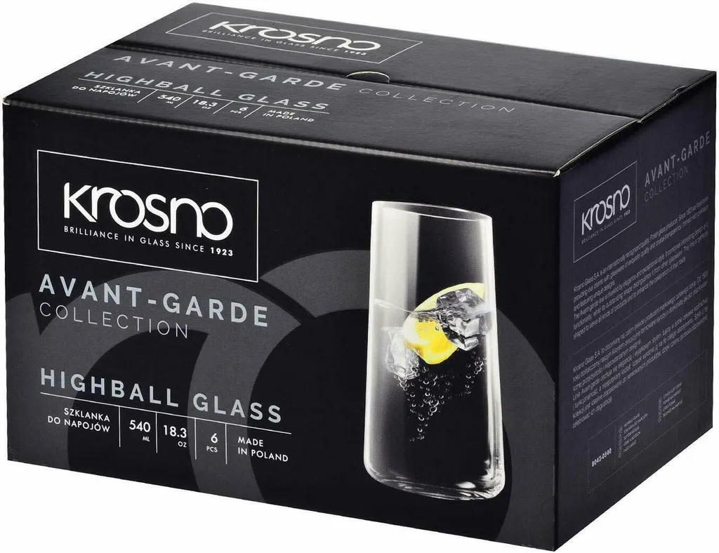 KROSNO Avant-Garde Longdrinkgläser, Set Von 6, 540 Ml – Bild 10