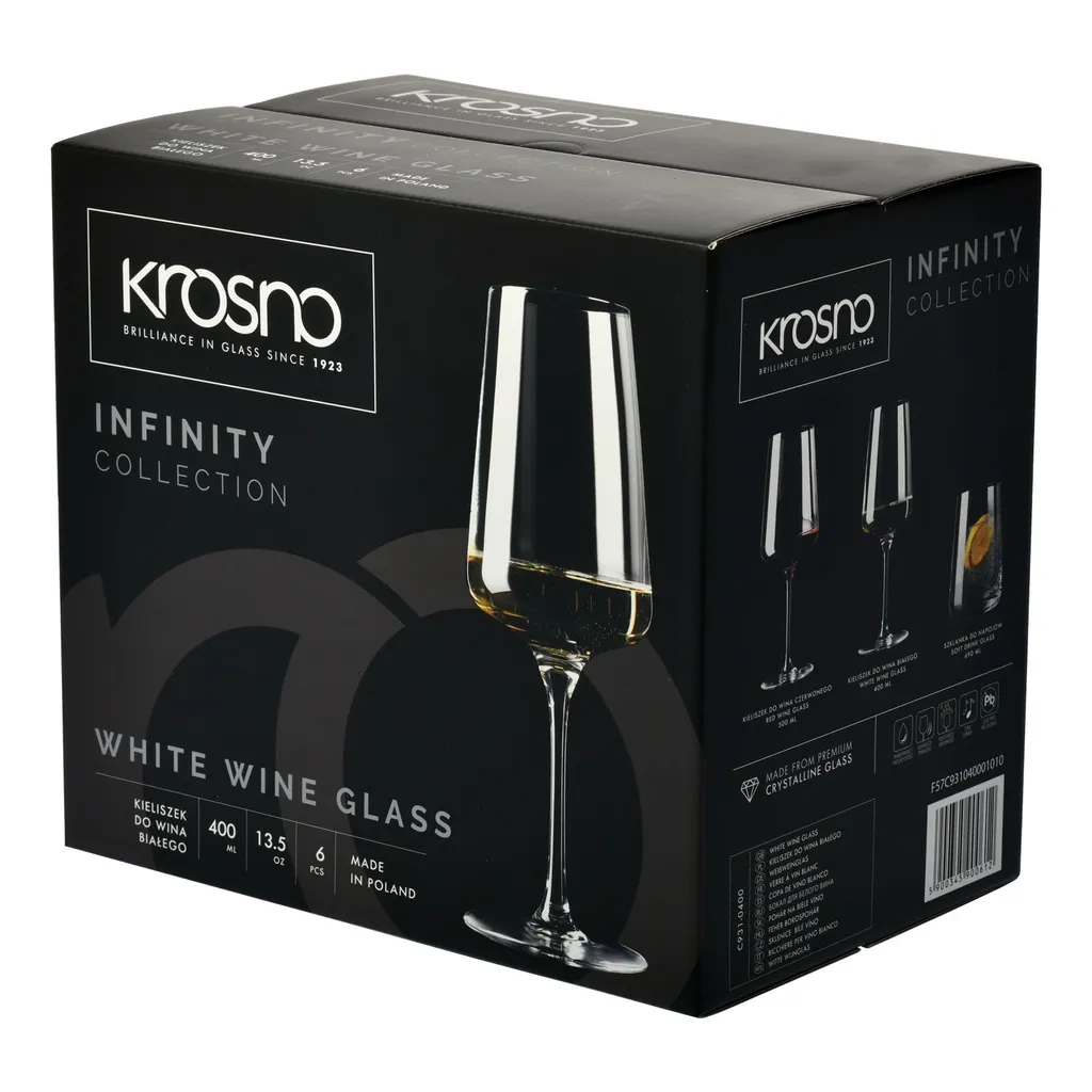 KROSNO Infinity Weißweingläser, 6er-Set, 400 Ml – Bild 9