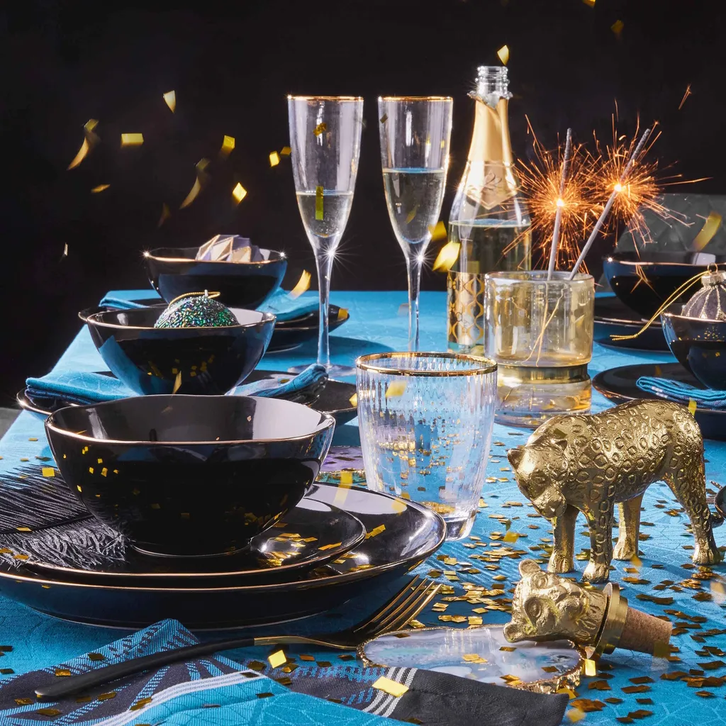 BUTLERS GOLDEN TWENTIES 4x Gläser Mit Goldrand Und Rillen 300ml – Bild 8