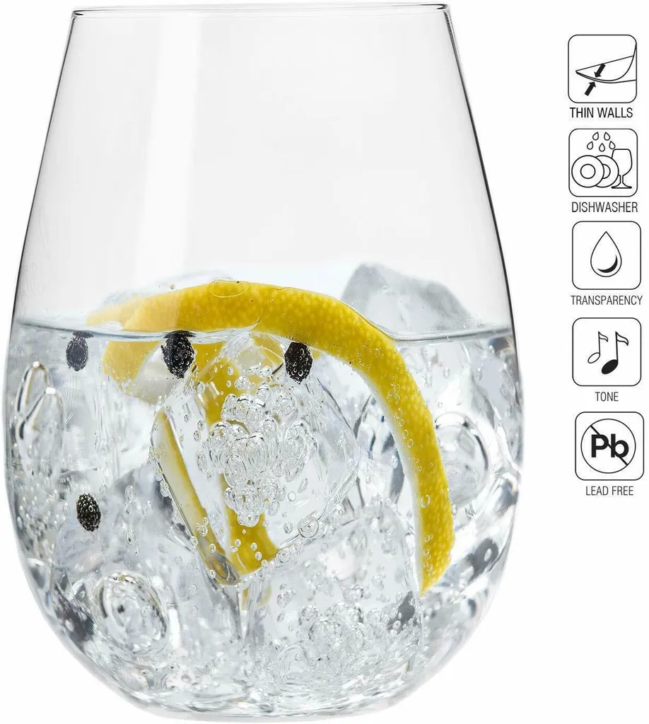 KROSNO Harmony Große Weißweingläser Ohne Stiel, 6er-Set, 500 Ml – Bild 15