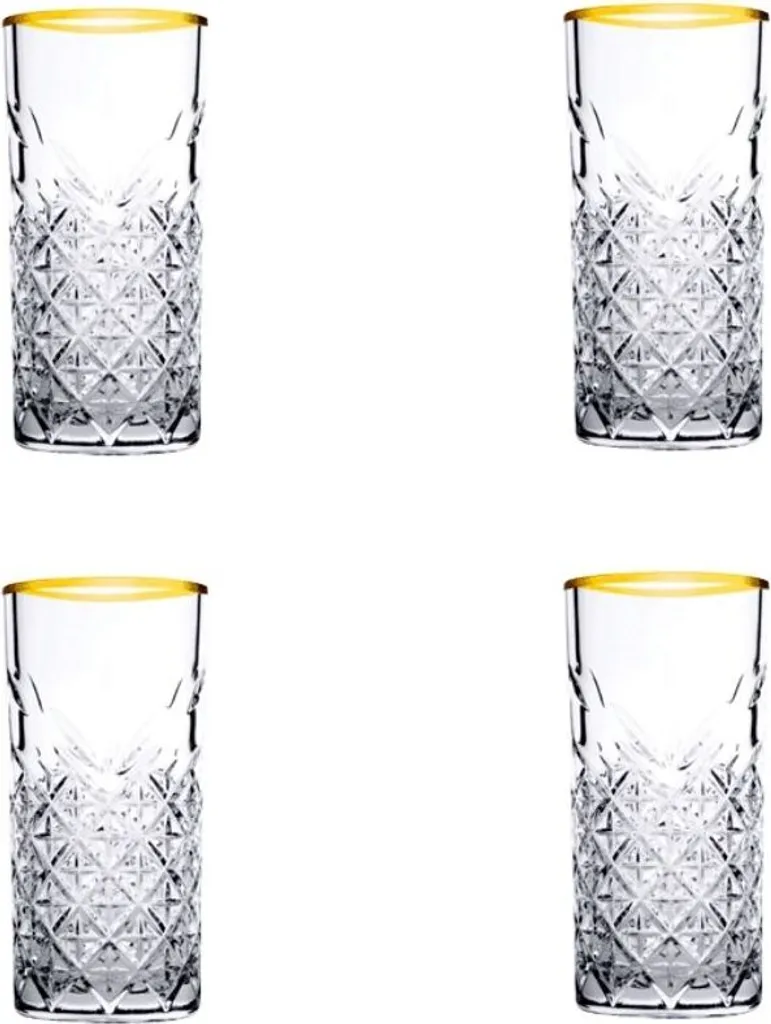 Pasabahce Timeless Golden Touch 4tlg Trinkglas Glas Tumbler 450ml 52800 – Bild 11