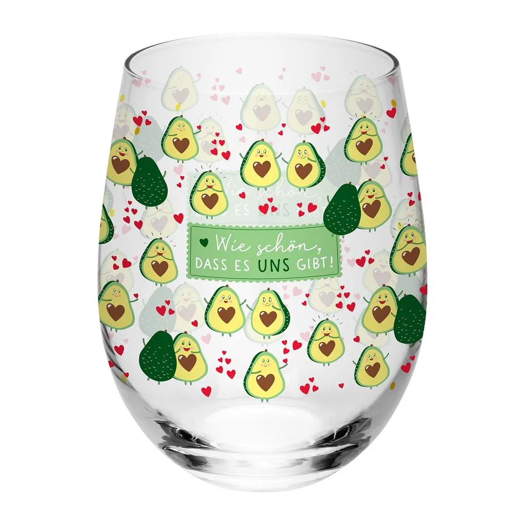 H:)PPY Life 47572 Trinkglas Avocado, 60 Cl, Konisch