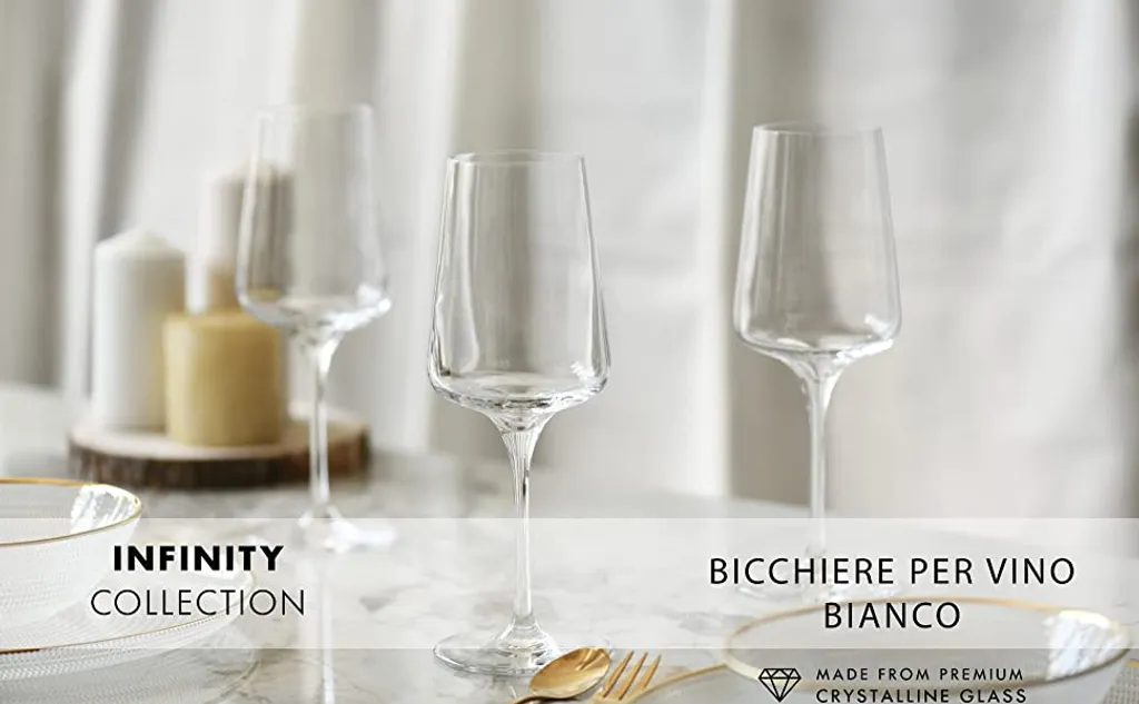 KROSNO Infinity Weißweingläser, 6er-Set, 400 Ml