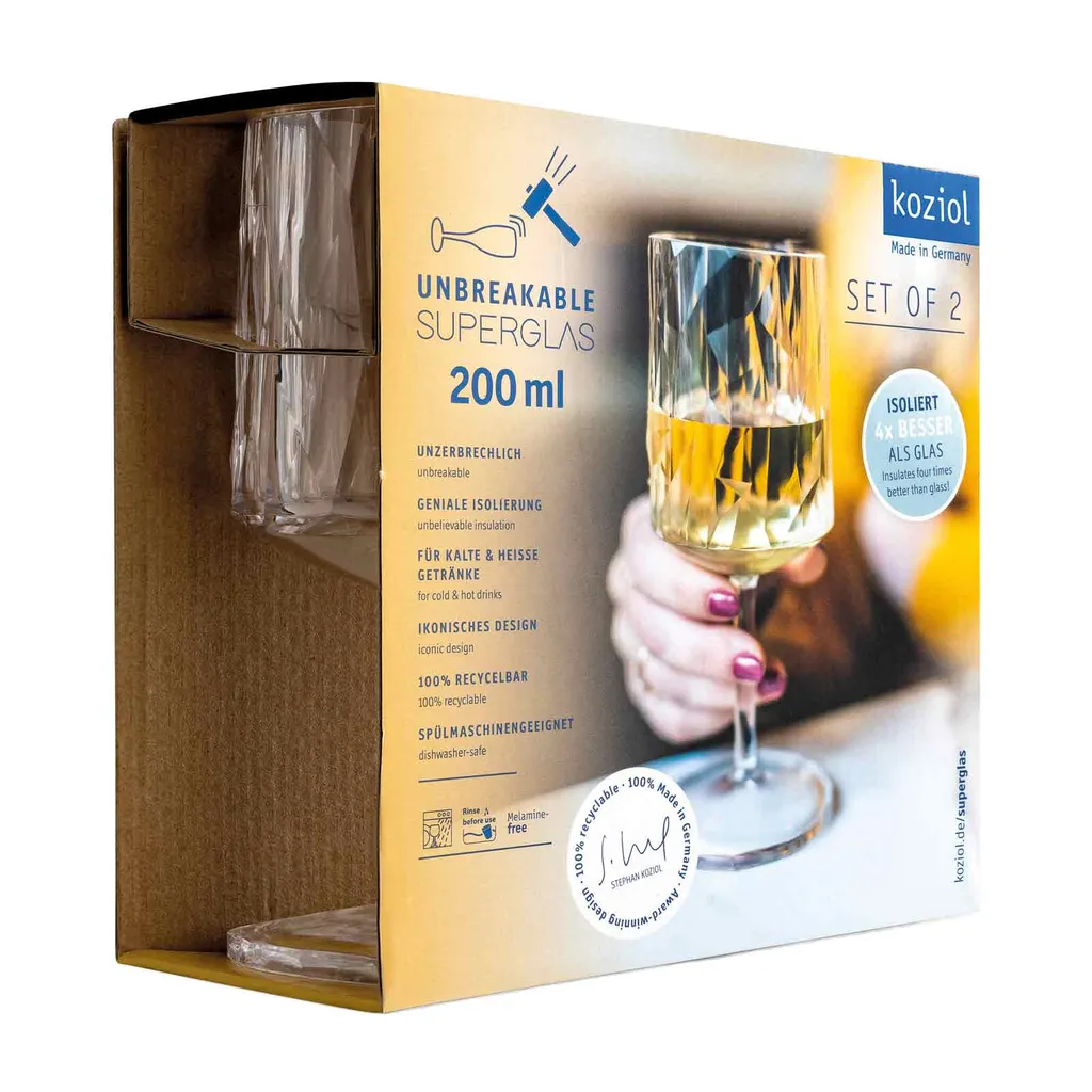 Koziol - Superglas Club No. 09 Weinglas 200 Ml 2er Set – Bild 13