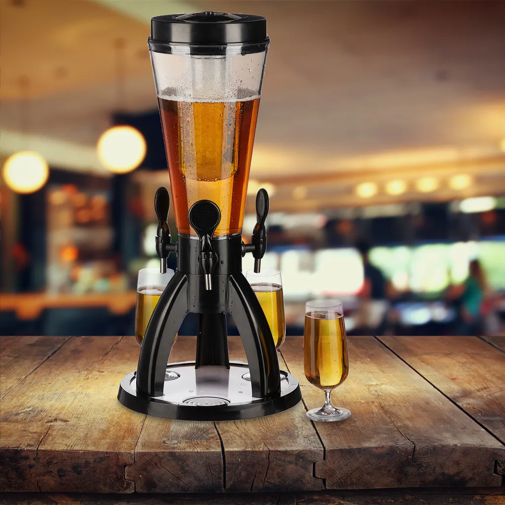 Relaxdays 4 L Biersäule Mit 3 Zapfhähnen – Bild 5