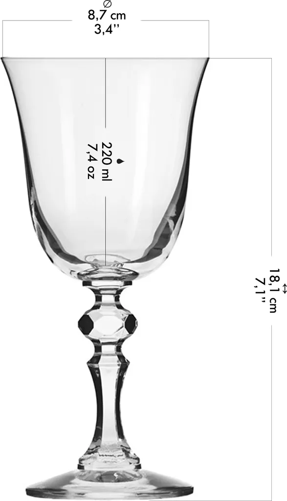 KROSNO Krista Kleine Rotweingläser, 6er-Set, 220 Ml – Bild 14