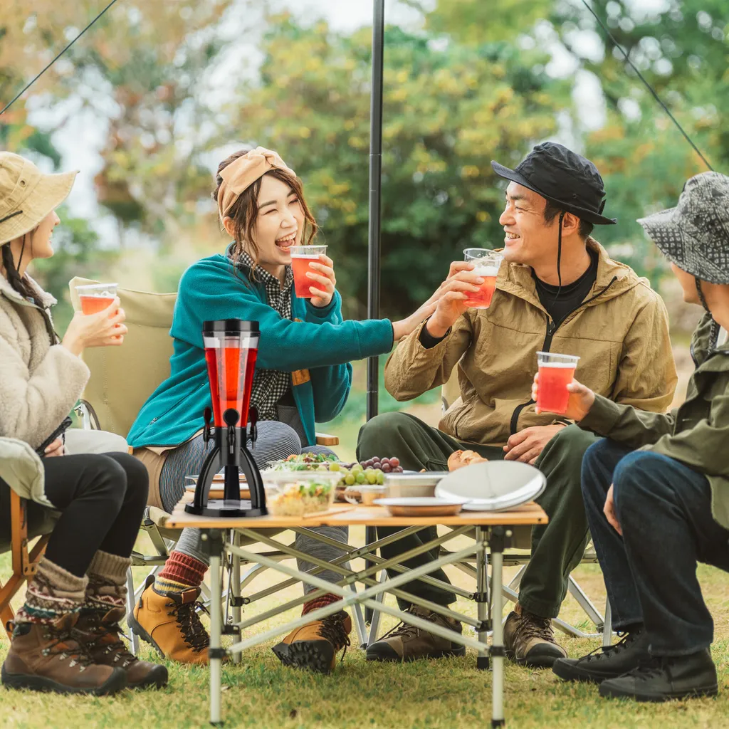 Relaxdays 4 L Biersäule Mit 3 Zapfhähnen – Bild 3