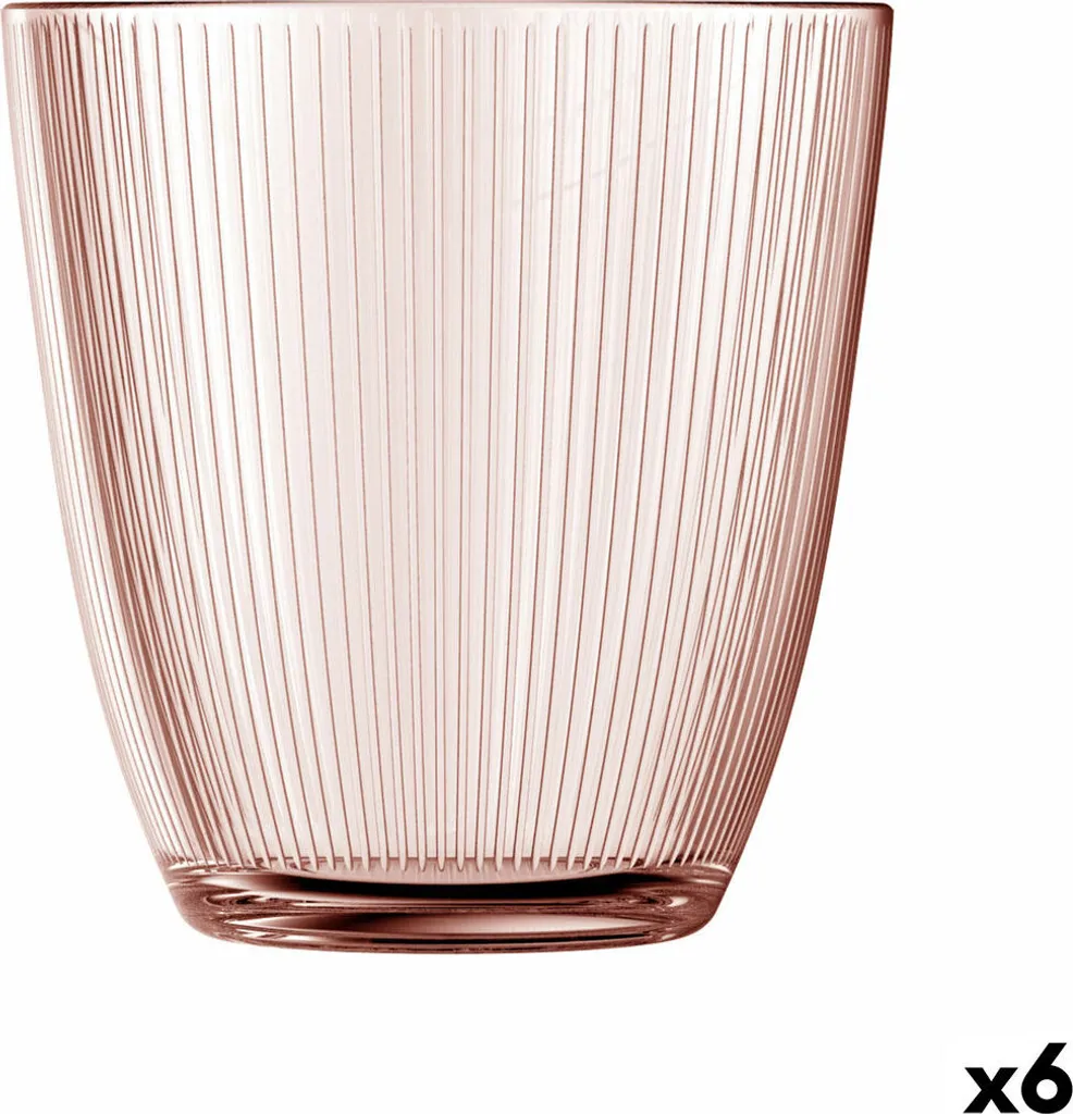 Bicchiere Luminarc Concepto Stripy Rosa Vetro (310 Ml) (6 Unità)