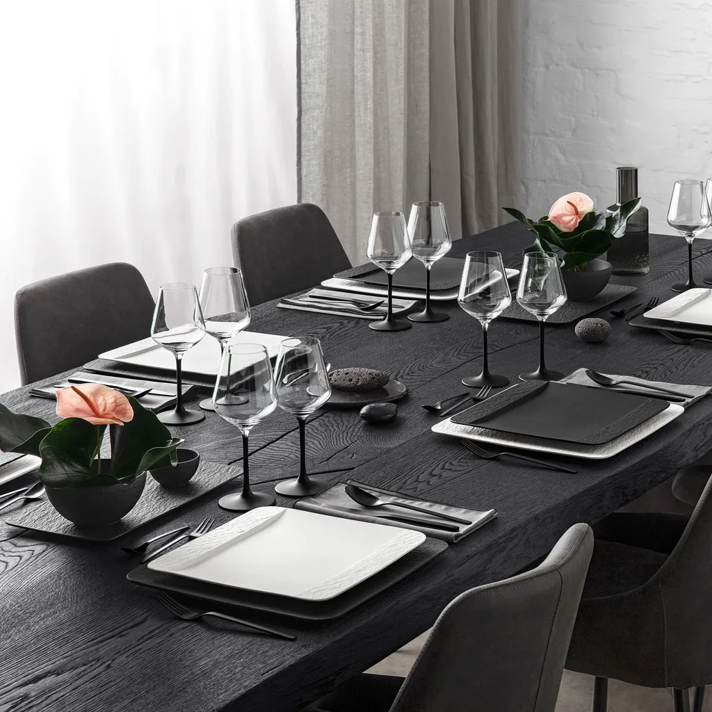 Villeroy & Boch Rotweinkelch, Manufacture Rock Klar,schwarz, 4 Tlg. – Bild 7